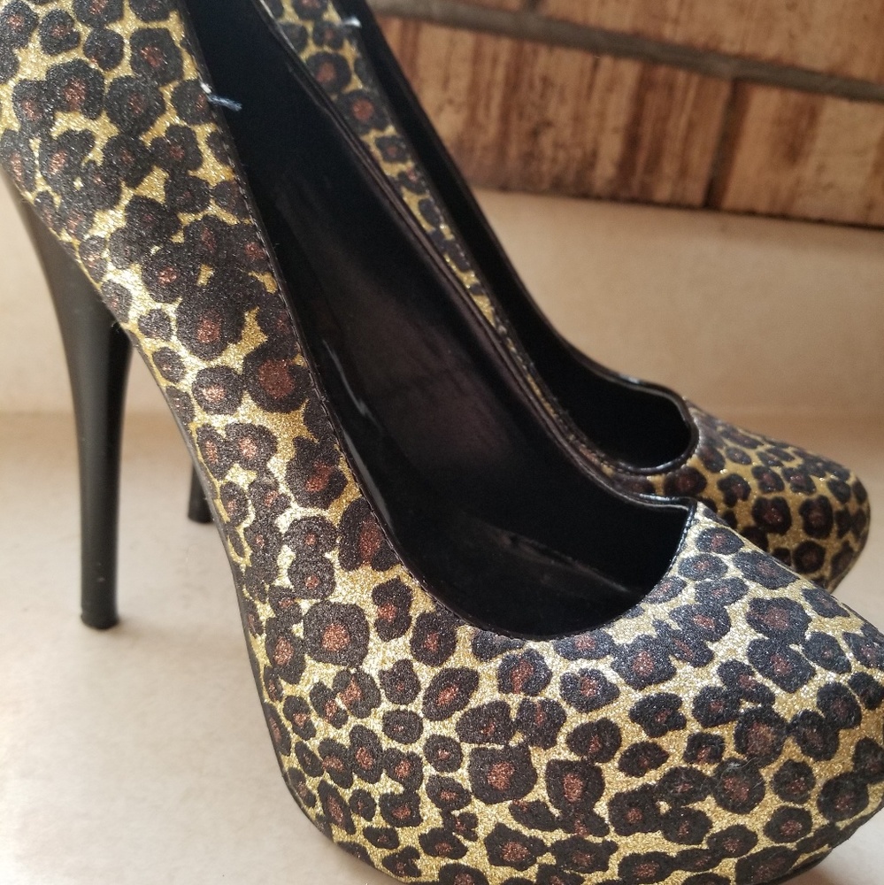 Leopard high heels